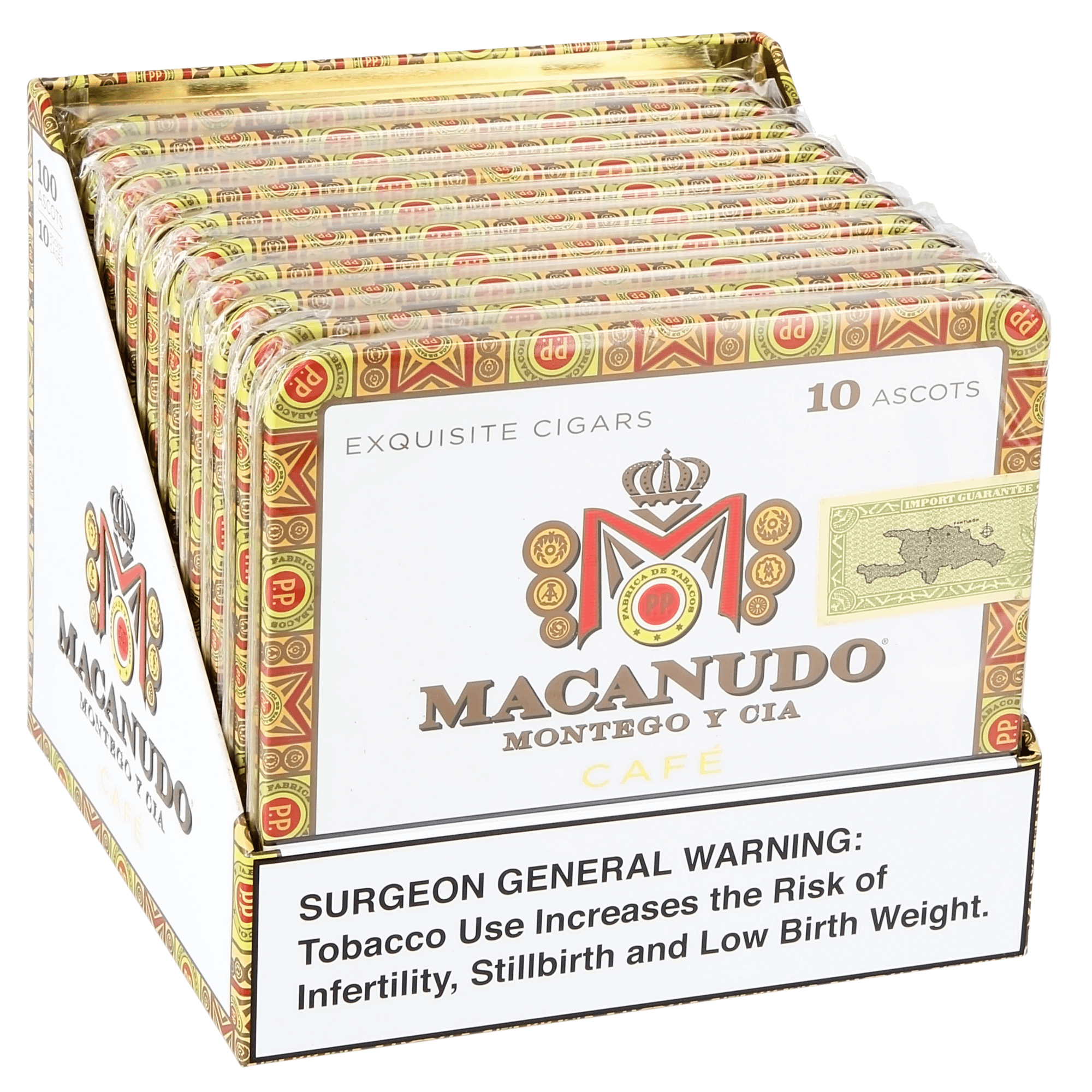 Macanudo Cafe Ascots 10 10 100 Arango
