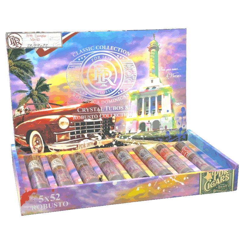 Pdr 1878 Robusto Crystal Tubos Sampler 8