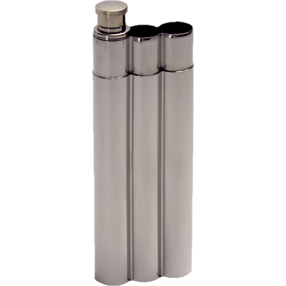 1 Finger Metal Cigar Tube & Flask