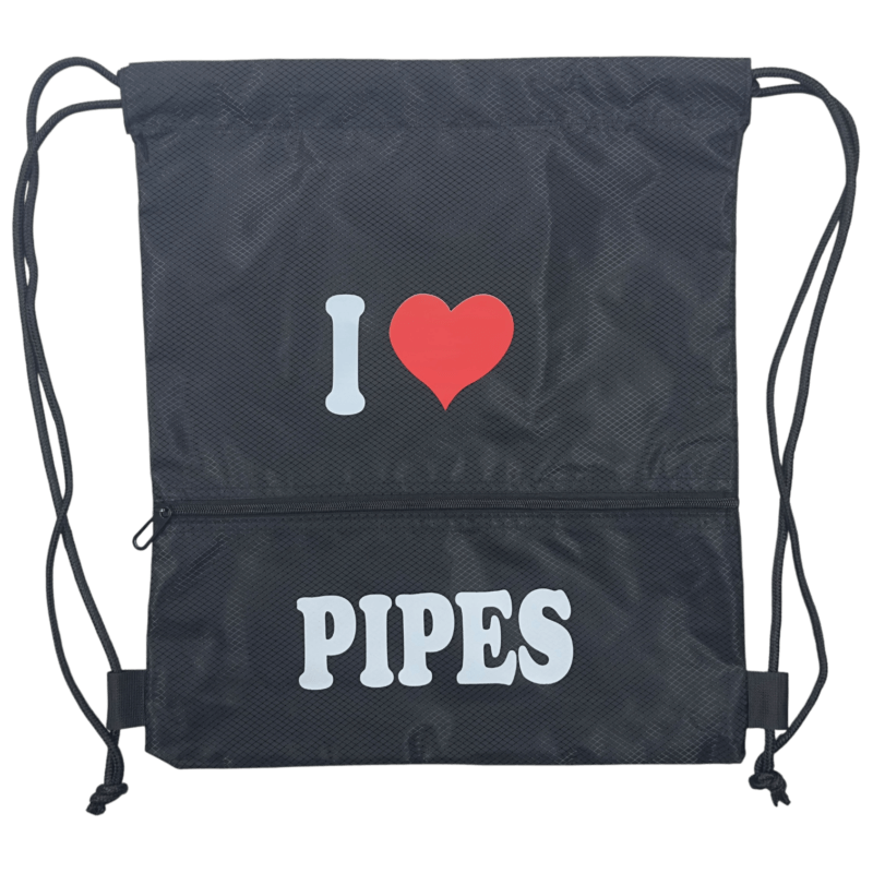 I Love Pipes Drawstring Bag