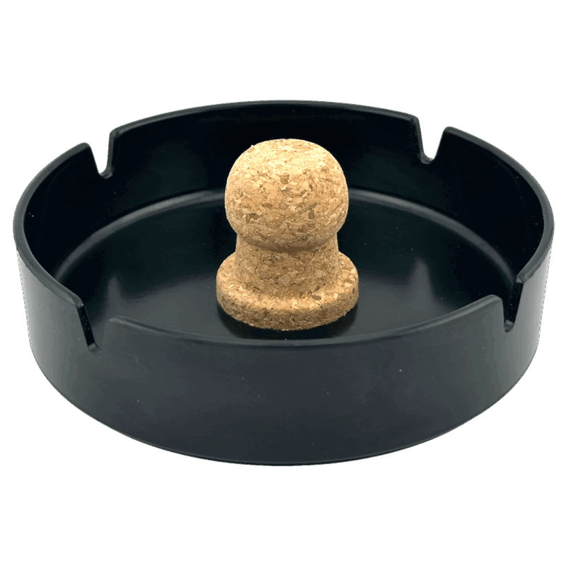 Gessner 5.5 Melamine Ashtray with Cork Knocker