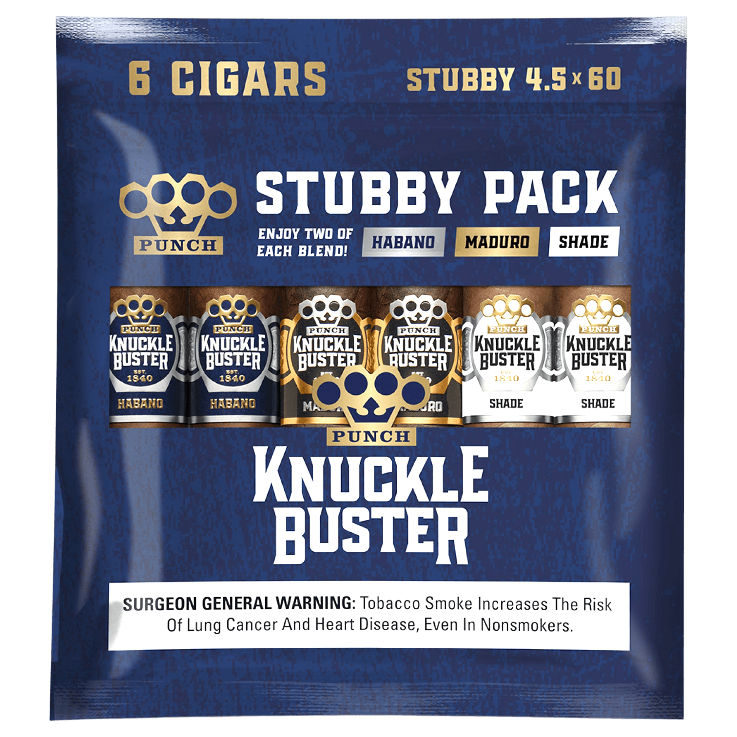 Punch Knuckle Buster Stubby Pack 6
